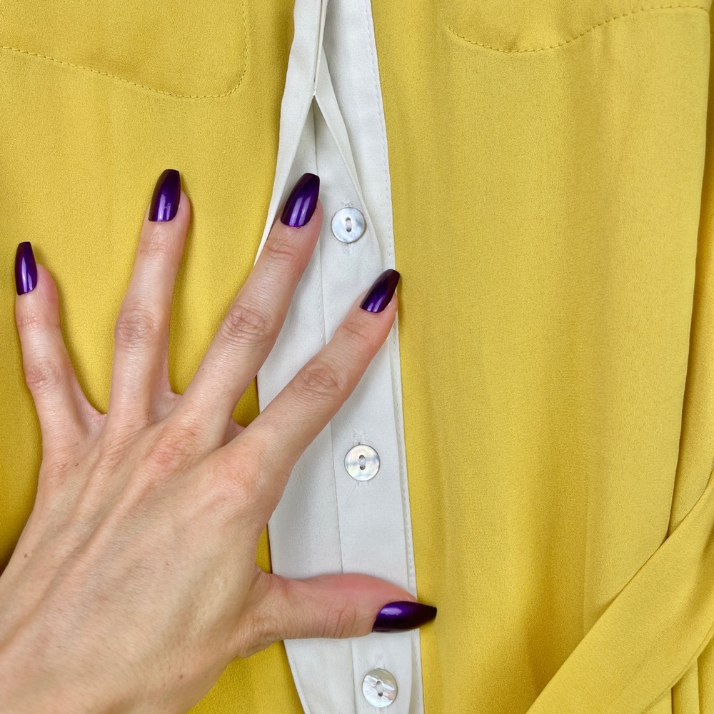 Yellow Tunic Shirt Dress - Picture 6 of 9